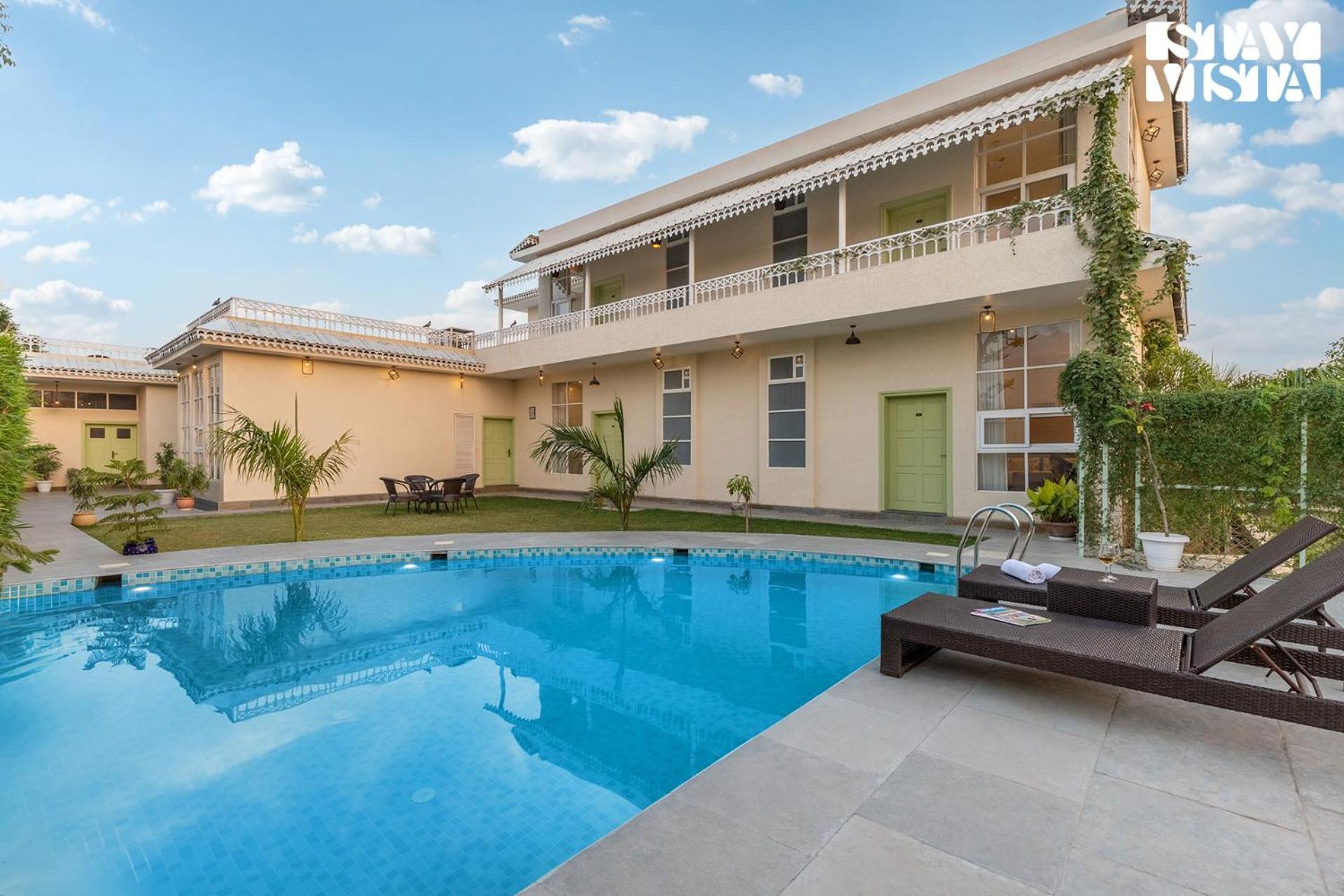 Villa The Pastel Courtyard With Pvt Pool & Garden At By Stayvista Jaipur