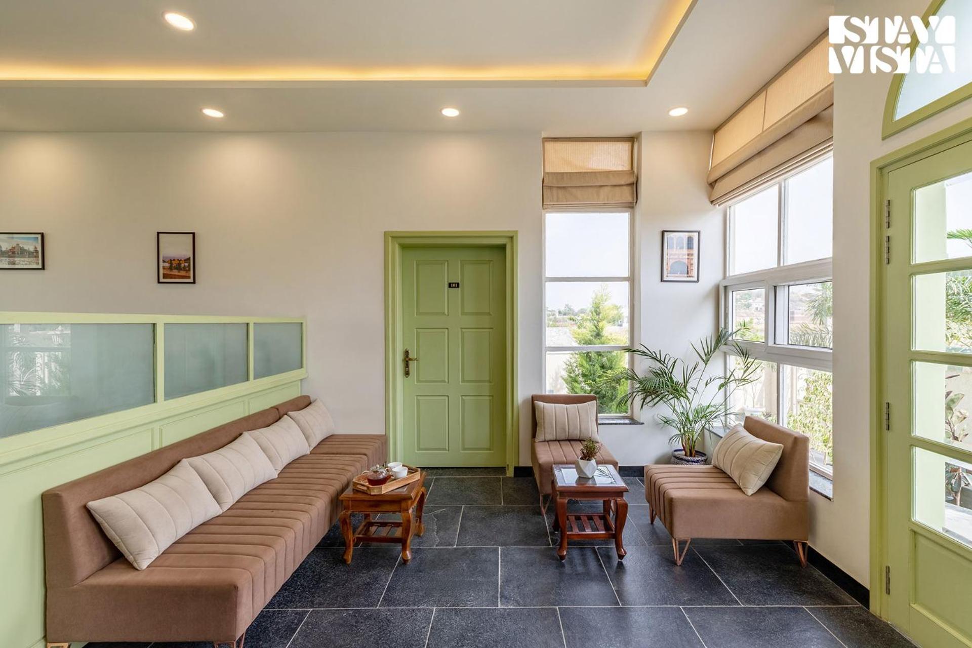 The Pastel Courtyard With Pvt Pool & Garden At By Stayvista